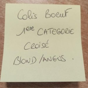 colis boeuf 1ere catégorie CROISE Blond/Angus