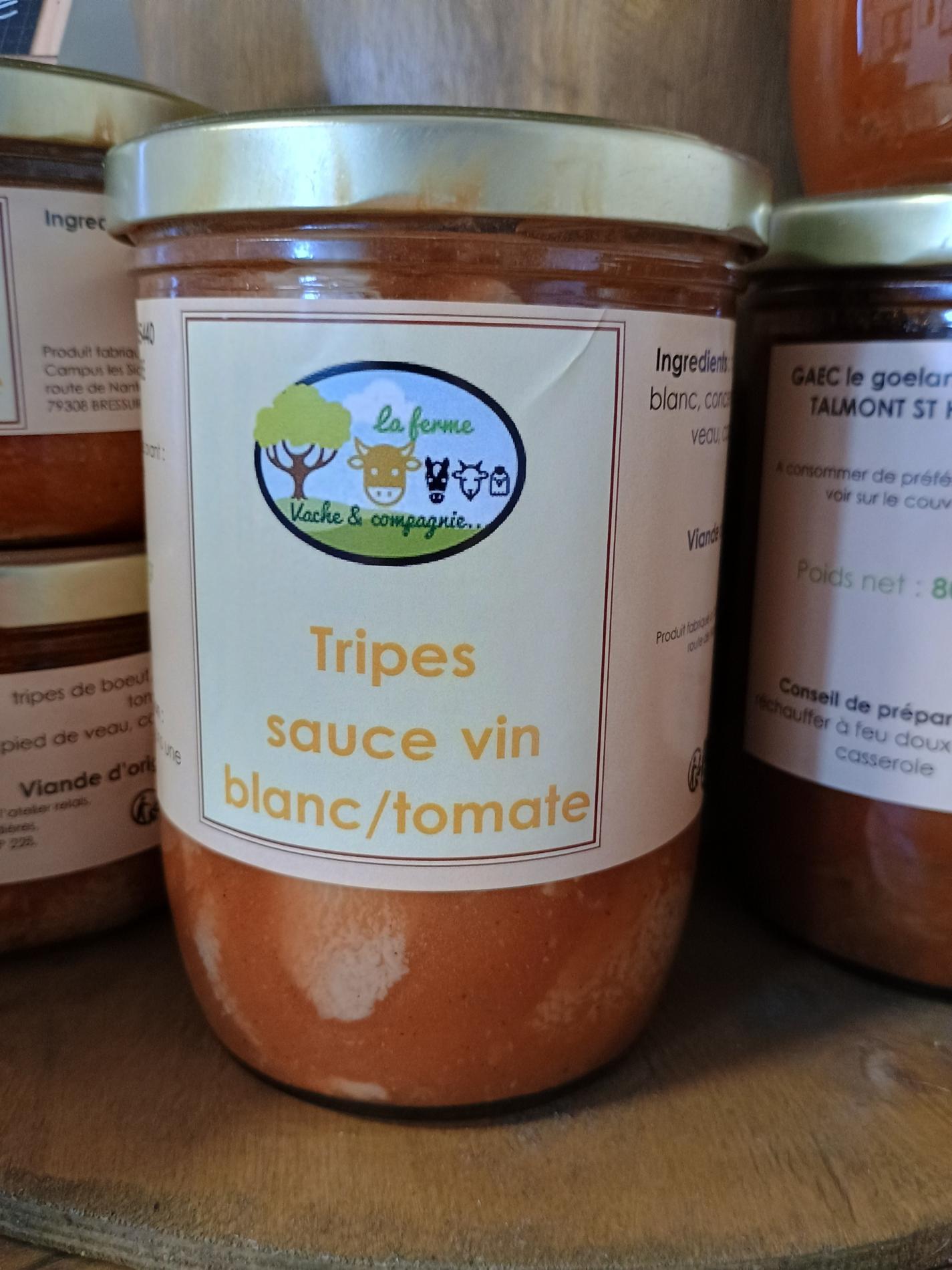 TRIPES  TOMATE/VIN BLANC 800gr